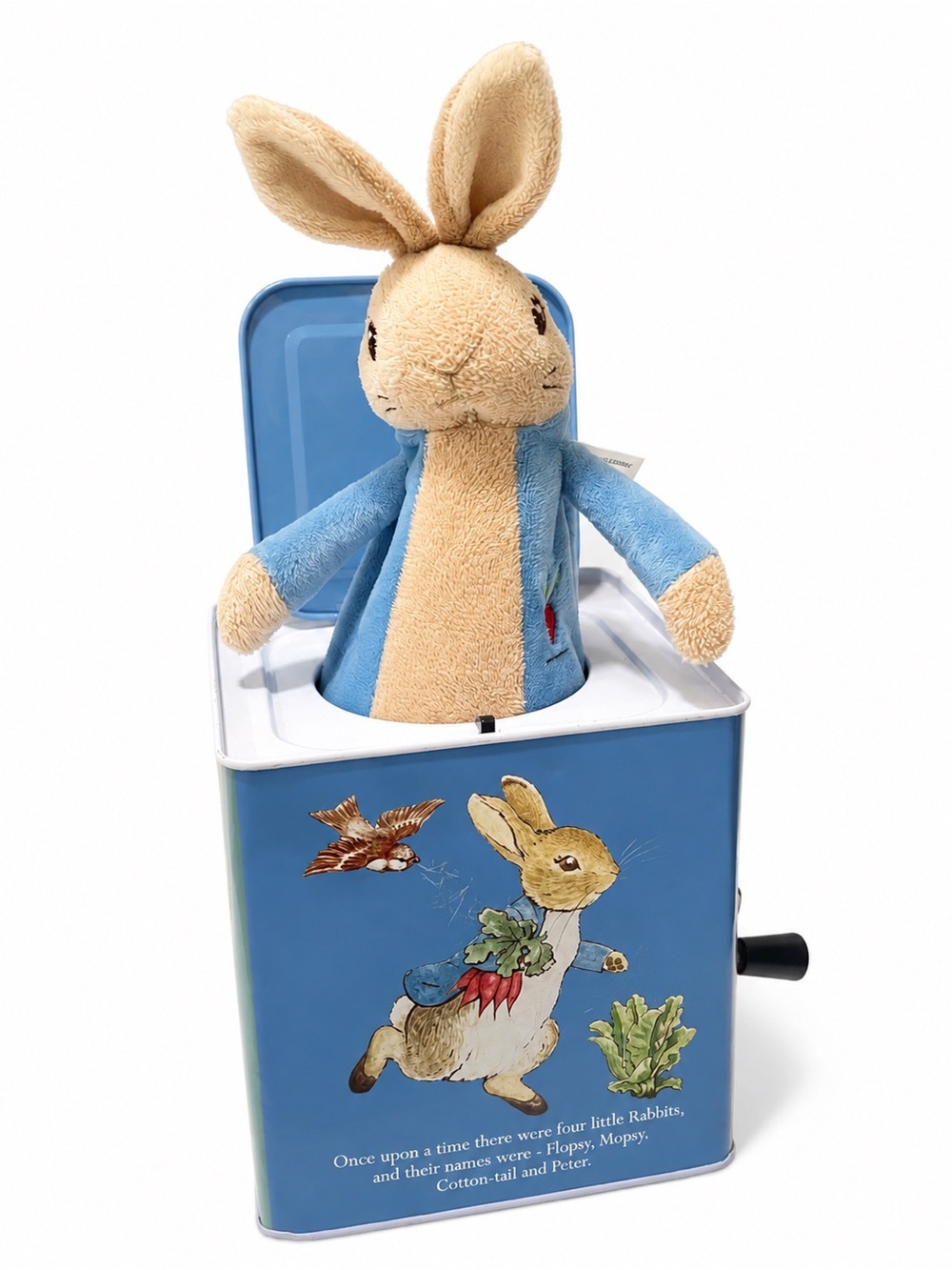 Beatrix Potter Plush Beige & Blue Bunny Jack-in-the-Box Toy